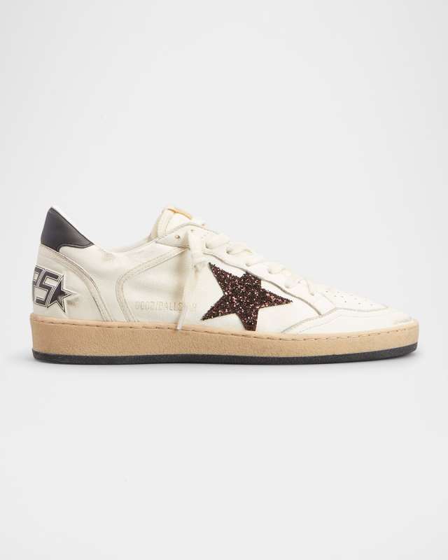 Ballstar Leather Glitter Low-Top Sneakers